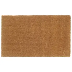 Uksematt kookoskiududest libisemiskindla PVC alusega, naturaalne, 90 x 150 cm