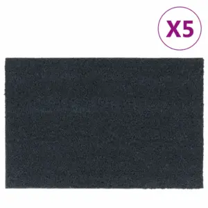Libisemiskindlad kookoskiust uksematid PVC alusega, tumehall, 40 x 60 cm, 5 tk