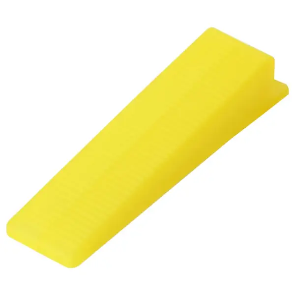 Korduvkasutatavad plaatide tasanduskiilud, kollane PP, 100 tk, 89 x 22 x 16,5 mm - 5