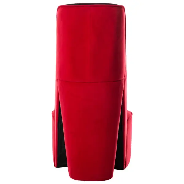Kõrge kontsaga kingakujuline disaintool, sametist, punane-must, 43 x 82,5 x 85,5 cm – 5