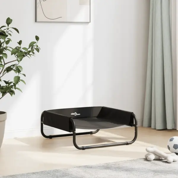 Kõrgendatud koeravoodi, antratsiithall, 600D Oxford kangas ja teras, 57 x 57 x 24 cm – 3