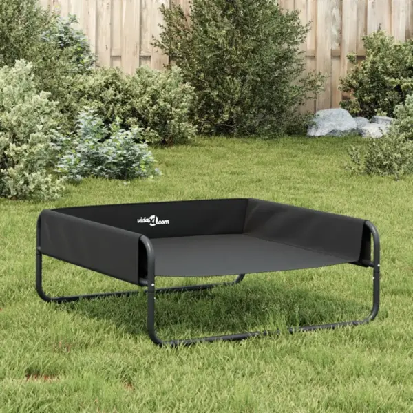 Kõrgendatud koeravoodi, antratsiithall, 85 x 85 x 33 cm, Oxford kangas ja terasraamiga – 4
