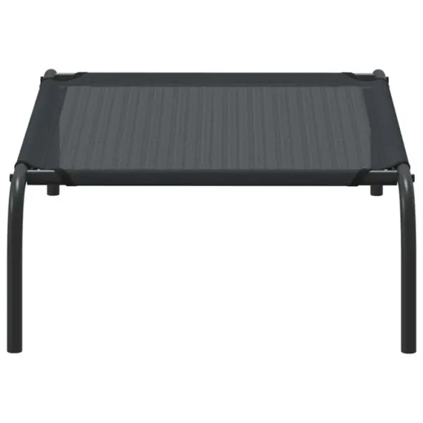 Kõrgendatud koeravoodi musta textilene-võrguga, 90 x 50 x 20 cm – 5