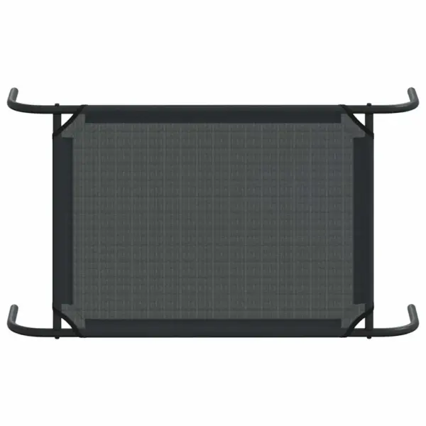Kõrgendatud koeravoodi musta textilene-võrguga, 90 x 50 x 20 cm – 6