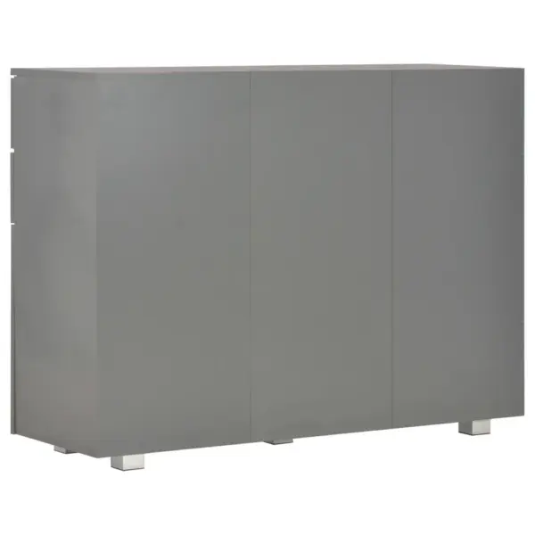 Kõrgläikega hall puhvetkapp 2 sahtli ja 3 uksega, 107 x 35 x 80,5 cm – 5