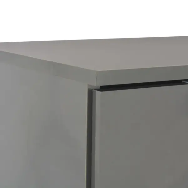 Kõrgläikega hall puhvetkapp 2 sahtli ja 3 uksega, 107 x 35 x 80,5 cm – 6