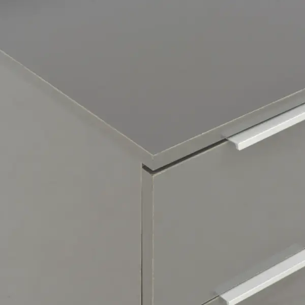 Kõrgläikega hall puhvetkapp 8 sahtliga, tehispuit, 60 x 35 x 80 cm – 7