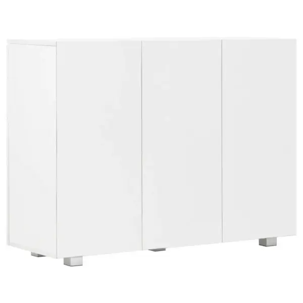 Kõrgläikega valge puhvetkapp 2 sahtli ja 3 uksega, 107 x 35 x 80,5 cm – 5