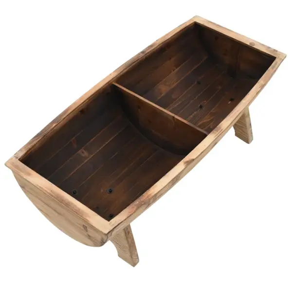 Maalähedane hoiupink kuusepuidust ja kangast, kreemjas/pruun, 103 x 51 x 44 cm – 7