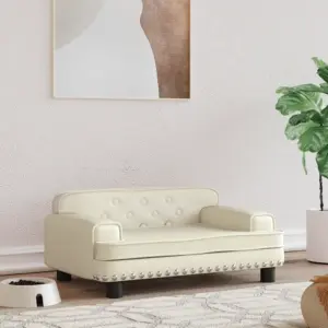 Kreemjas kunstnahast koeradiivan väikestele koertele, 70 x 45 x 30 cm