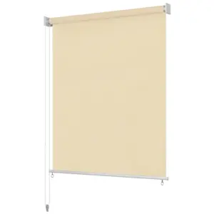 Väliruloo rõdule ja terrassile, kreemjasvalge HDPE, 80 x 230 cm