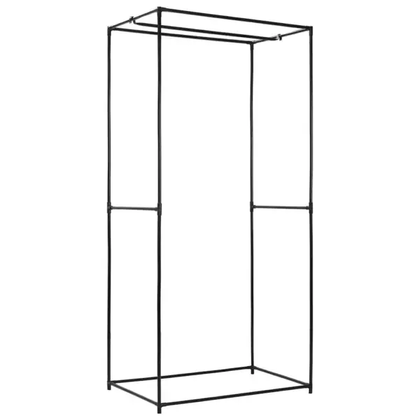 Kangast riidekapp lukuga, kreemjasvalge, 75 x 50 x 160 cm – 5