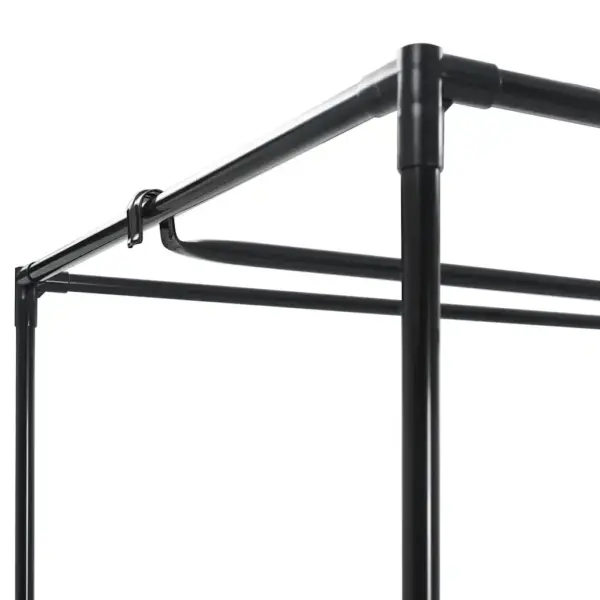Kangast riidekapp lukuga, kreemjasvalge, 75 x 50 x 160 cm – 6
