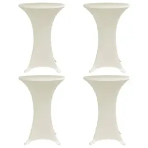 Veniv seisulauakate Ø 70 cm, kreemjasvalge, 4 tk