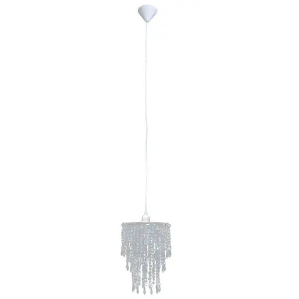 Kristallhelmestega rippuv lühter, läbipaistev, 22,5 x 30,5 cm – 3