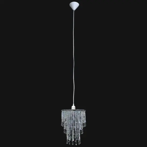 Kristallhelmestega rippuv lühter, läbipaistev, 22,5 x 30,5 cm – 4
