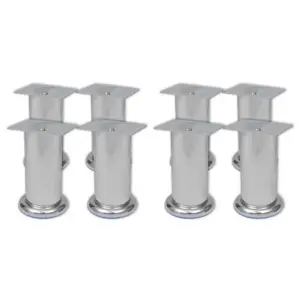 Kroomitud ümmargused diivanijalad, 8 tk, 120 mm