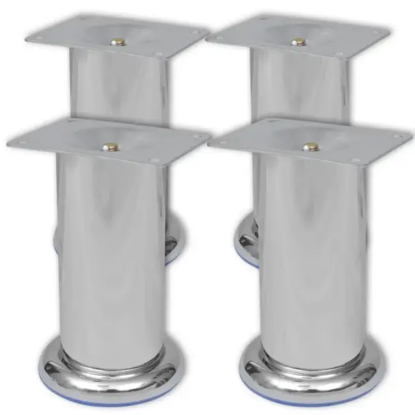 Kroomitud ümmargused diivanijalad, 8 tk, 120 mm – 2