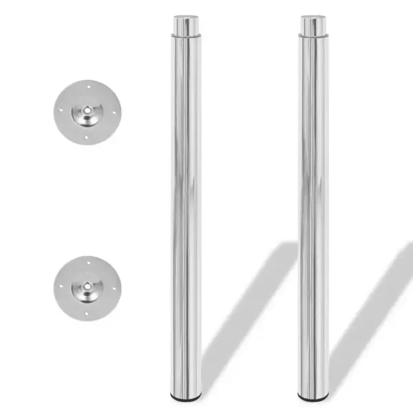 Kroomitud teleskoop-lauajalad, reguleeritavad 710–1100 mm, 4 tk, läbimõõt 60 mm - 3