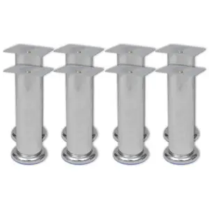 Ümmargused kroomitud diivanijalad, 8 tk, rauast, 180 mm