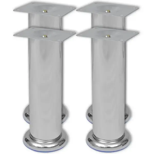 Ümmargused kroomitud diivanijalad, 8 tk, rauast, 180 mm – 2