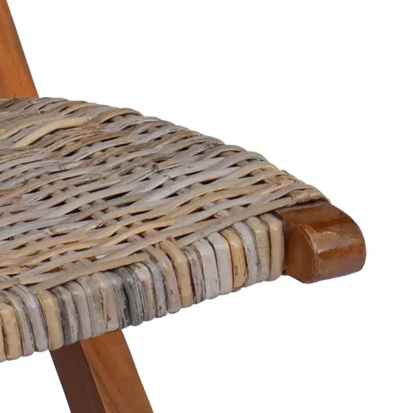 Puhketool naturaalset kubu-rotangist istme ja mahagonipuidust raamiga, pruun, 60 x 77 x 70 cm – 5