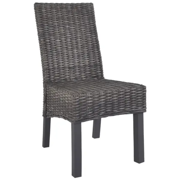 Söögitoolid Kubu rotangist ja mangopuidust, kulunud hall pruun, 4 tk, 46 x 61 x 93 cm – 2