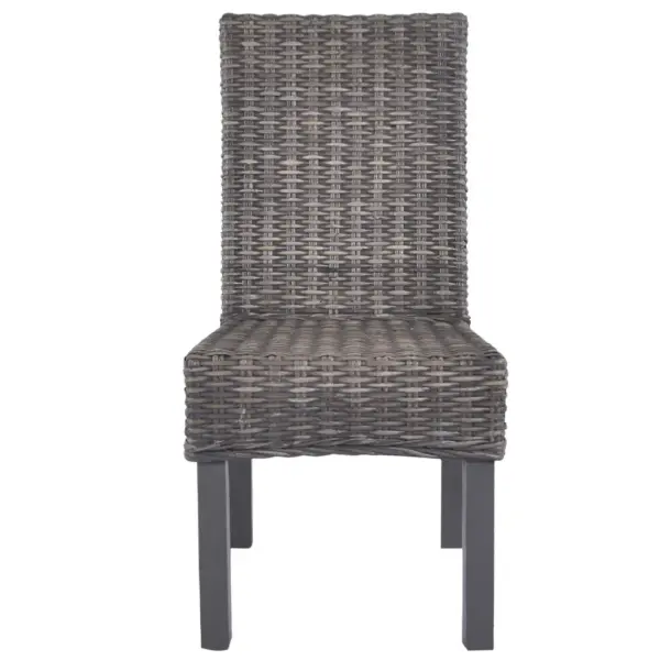 Söögitoolid Kubu rotangist ja mangopuidust, kulunud hall pruun, 4 tk, 46 x 61 x 93 cm – 3