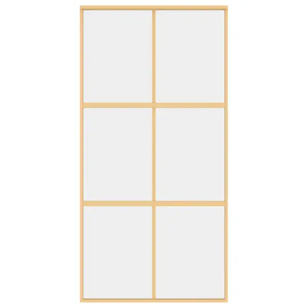Läbipaistev ESG-klaasist liuguks kuldse alumiiniumraamiga, 102,5 x 205 cm – 4