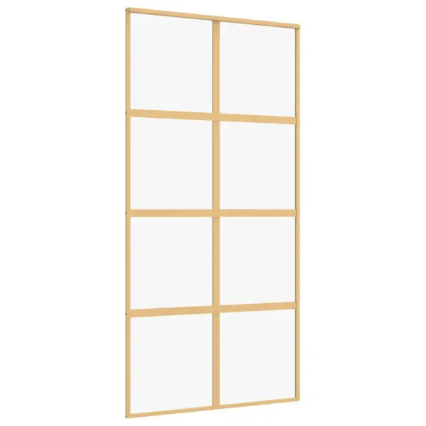 Kuldne klaasist liuguks alumiiniumraamiga, 102,5 x 205 cm, läbipaistev ESG-klaas – 2