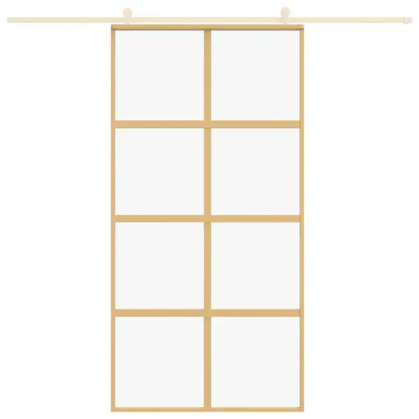 Kuldne klaasist liuguks alumiiniumraamiga, 102,5 x 205 cm, läbipaistev ESG-klaas – 3