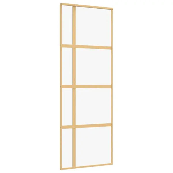 Kuldne klaasliuguks läbipaistva ESG-klaasiga, 76 x 205 cm, alumiiniumraamiga – 2