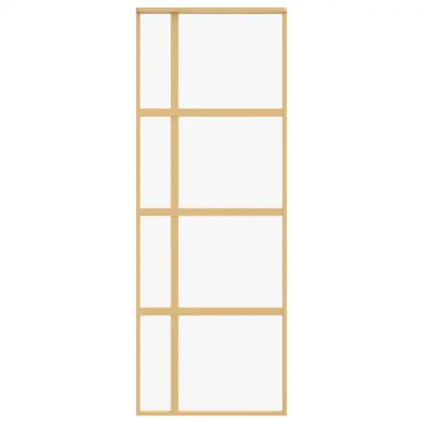 Kuldne klaasliuguks läbipaistva ESG-klaasiga, 76 x 205 cm, alumiiniumraamiga – 4