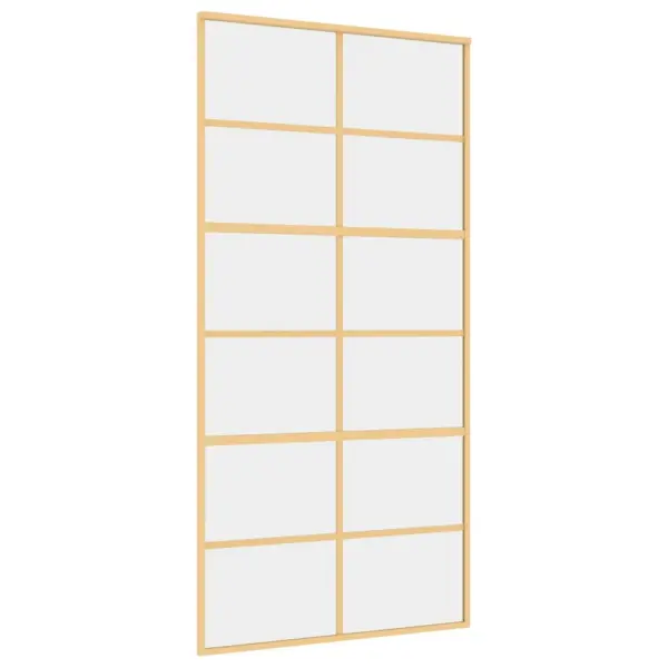 Kuldne liuguks läbipaistva ESG-klaasiga, alumiinium, 102,5 x 205 cm – 2