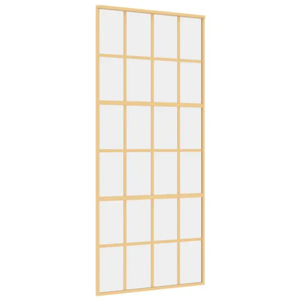 Liuguks läbipaistva ESG-klaasi ja kuldse alumiiniumraamiga, 90 x 205 cm – 2