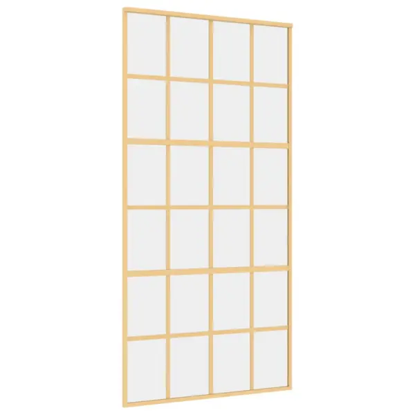 Kuldne liuguks läbipaistva ESG-klaasiga, alumiiniumraam, 102,5 x 205 cm – 2