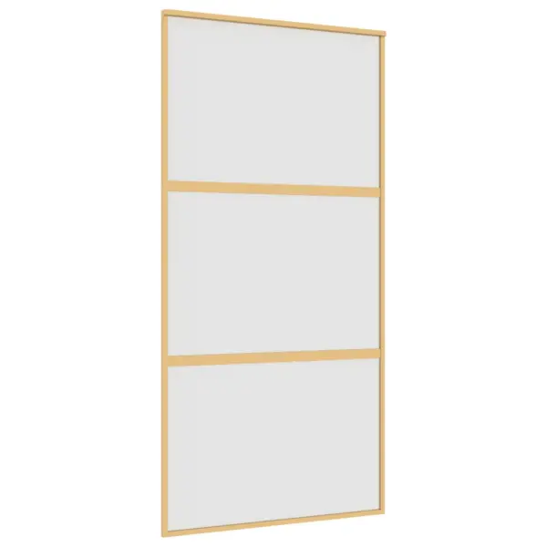 Kuldne liuguks matt ESG-klaasiga, alumiiniumraam, 102,5 x 205 cm – 2