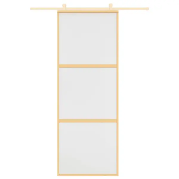 Kuldne liuguks matt ESG-klaasiga, alumiiniumraamiga, 76 x 205 cm – 3