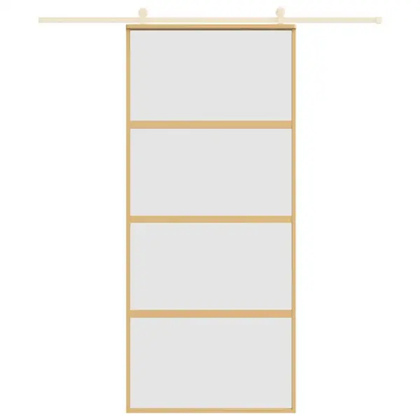 Kuldne liuguks matt ESG-klaasiga, alumiiniumraam, 90 x 205 cm – 3