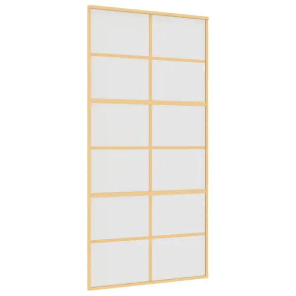 Kuldne mattklaasiga liuguks, alumiiniumraam, 102,5 x 205 cm – 2