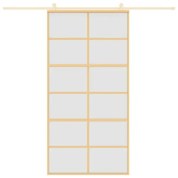Kuldne mattklaasiga liuguks, alumiiniumraam, 102,5 x 205 cm – 3