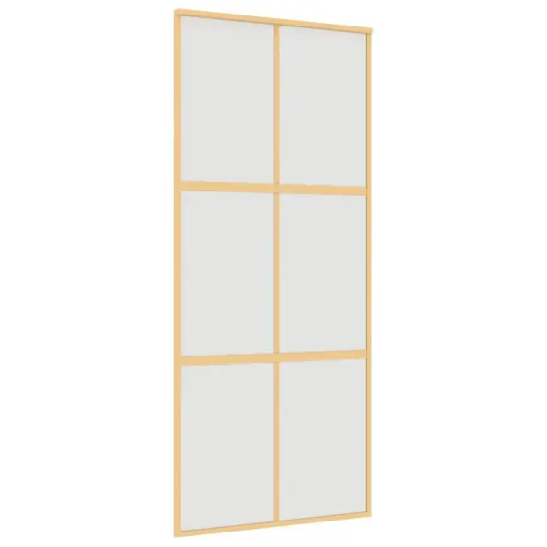 Kuldne mattklaasiga liuguks, 90 x 205 cm, ESG-klaas ja alumiinium – 2