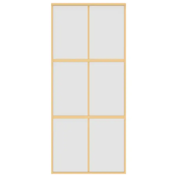 Kuldne mattklaasiga liuguks, 90 x 205 cm, ESG-klaas ja alumiinium – 4