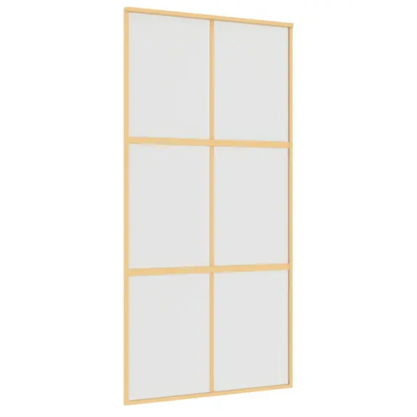 Kuldne mattklaasist liuguks alumiiniumraamiga, 102,5 x 205 cm – 2