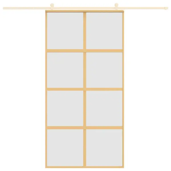 Liuguks matt ESG-klaasi ja kuldse alumiiniumraamiga, 102,5 x 205 cm – 3