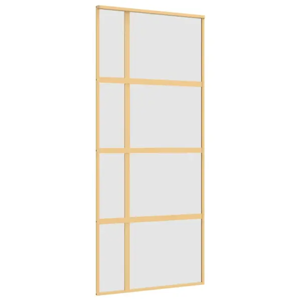 Mattklaasist lükanduks kuldse alumiiniumraamiga, 90 x 205 cm – 2