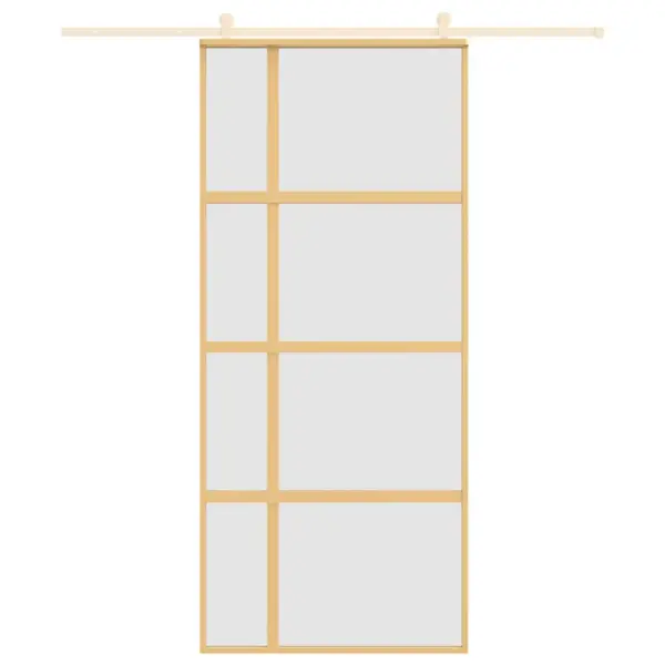 Mattklaasist lükanduks kuldse alumiiniumraamiga, 90 x 205 cm – 3