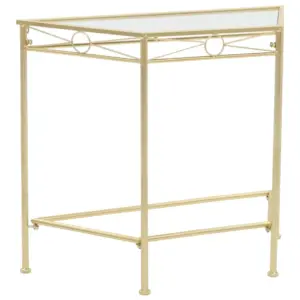 Vanaaegses stiilis kuldne metallist lisalaud, 87 x 34 x 73 cm