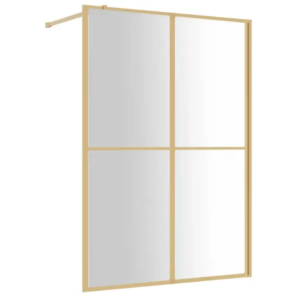 Kuldse raamiga dušisein läbipaistva ESG-klaasiga, 140 x 195 cm – 2