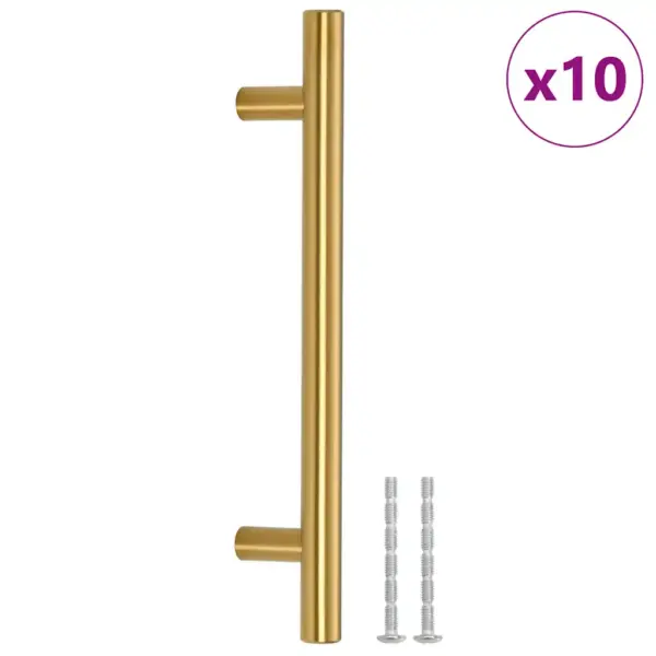 Kuldsed kapi käepidemed, roostevaba teras, auguvahe 128 mm, 10 tk – 2